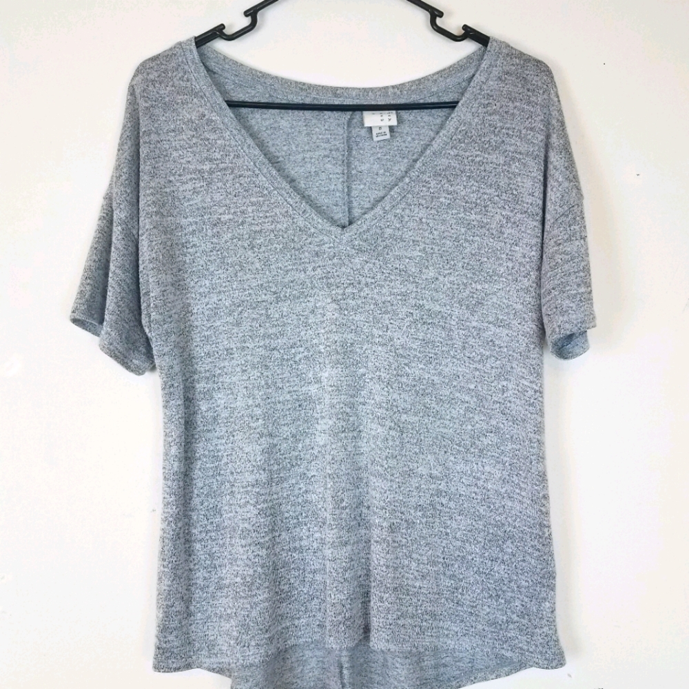 Grey v-neck t-shirt